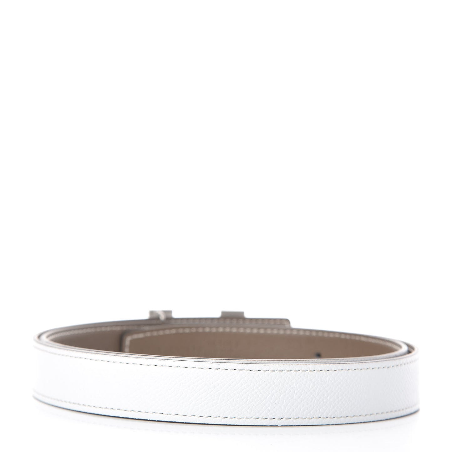 Epsom 24mm Mini Constance H Belt 90 White Etoupe