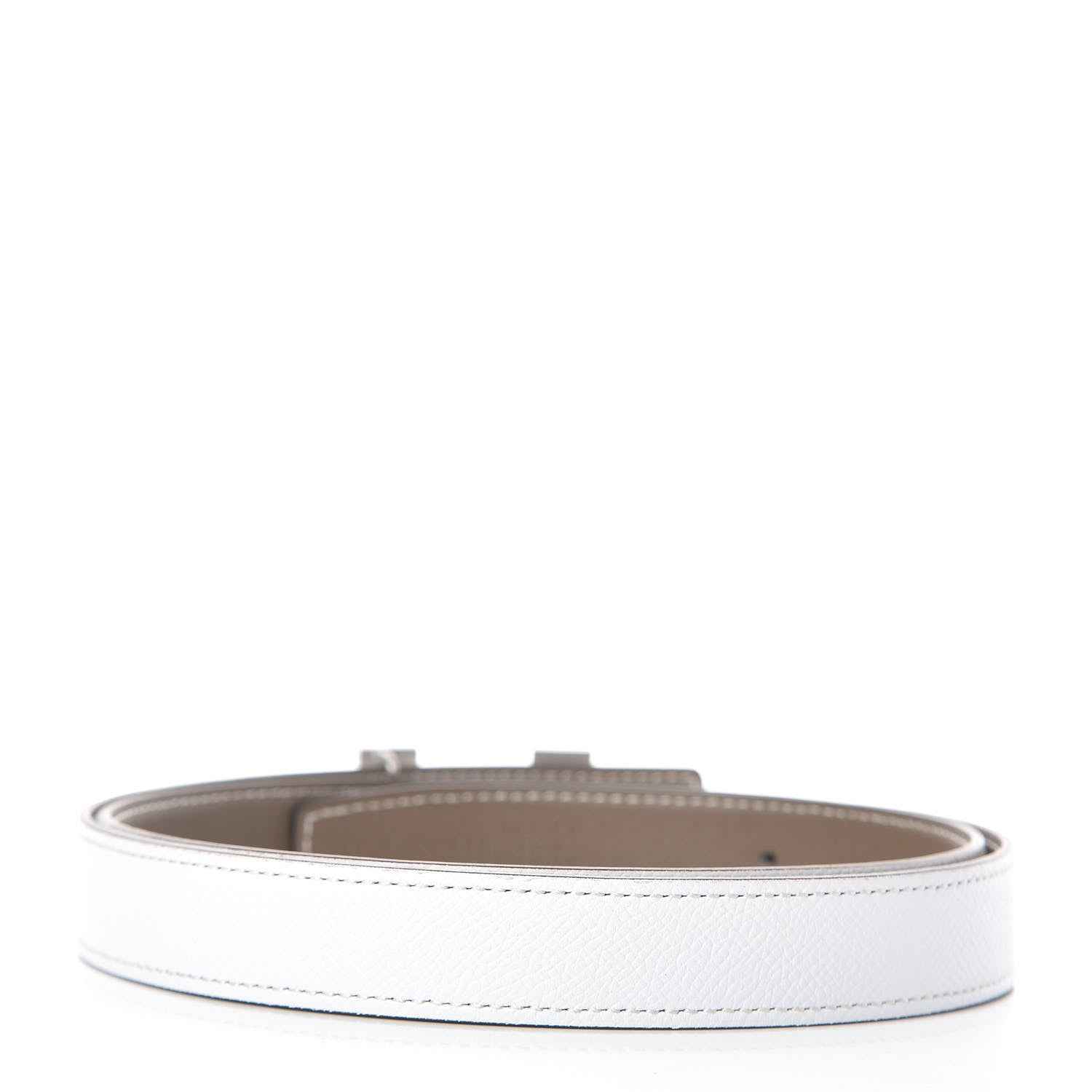 Hermes Epsom 24mm Mini Constance H Belt 90 White Etoupe 3 of 6