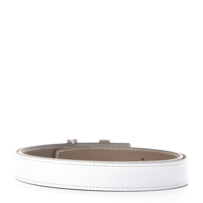 Hermes Epsom 24mm Mini Constance H Belt 90 White Etoupe 3 of 6
