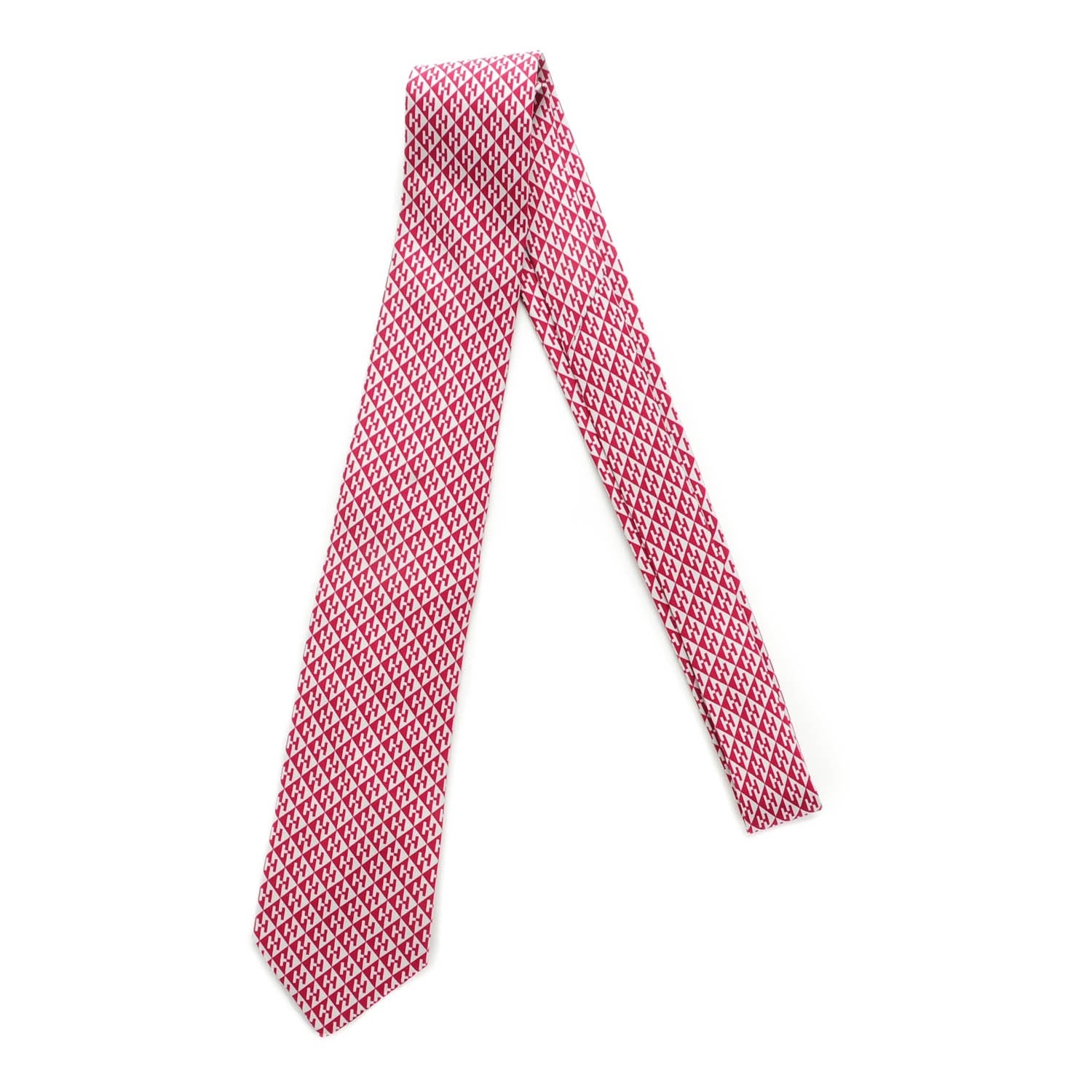 Hermes Printed Silk Mens Neck Tie 1 of 4