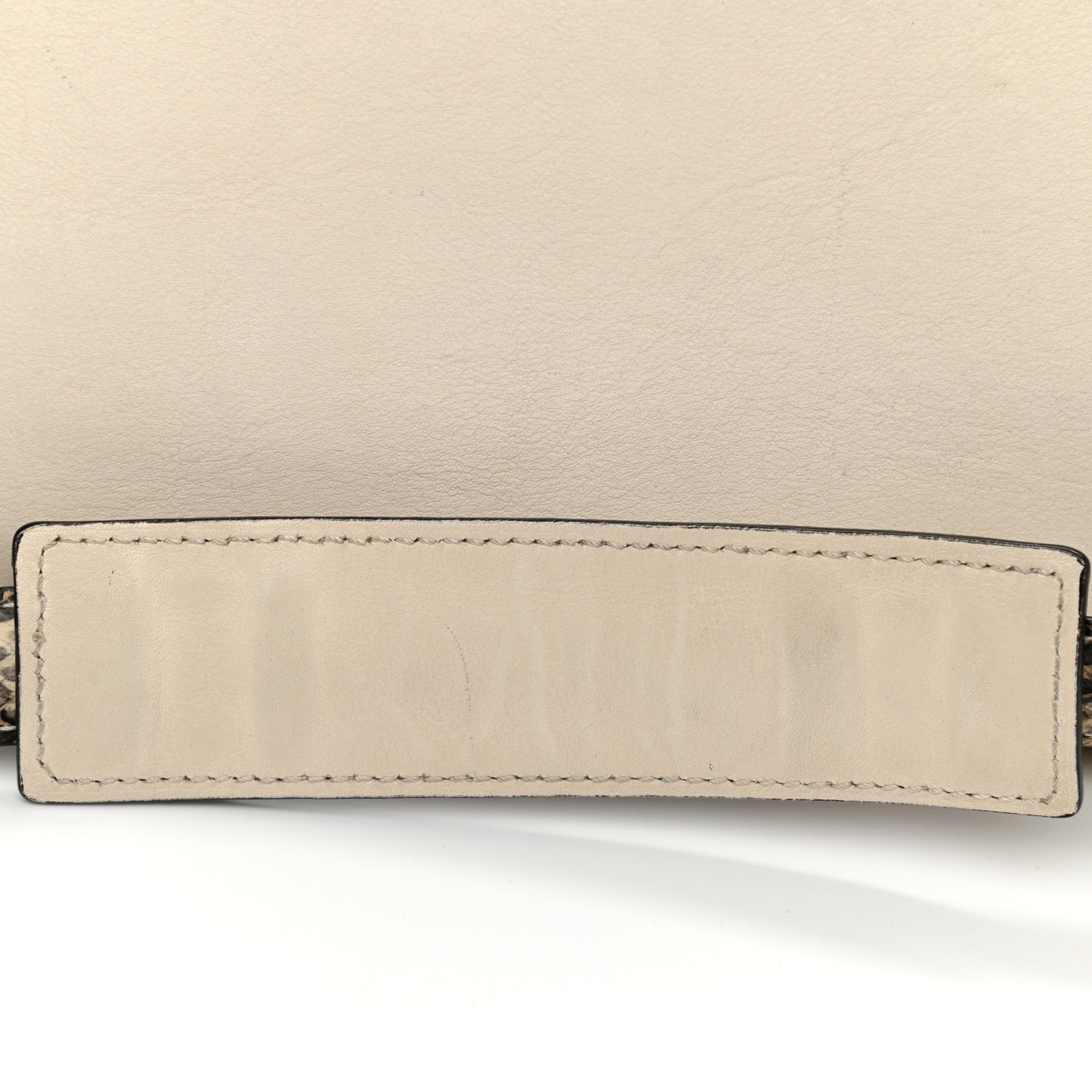 Calfskin Suede Whipsnake Medium Trapeze Black White