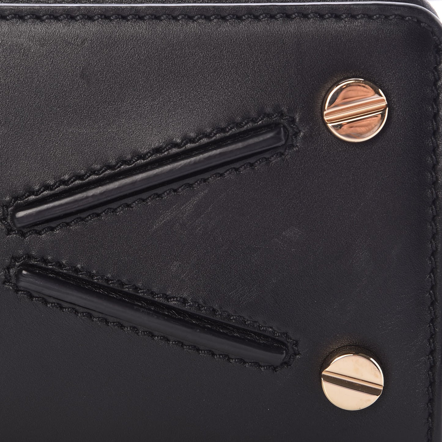 Calfskin Studded Small Joylock Satchel Black