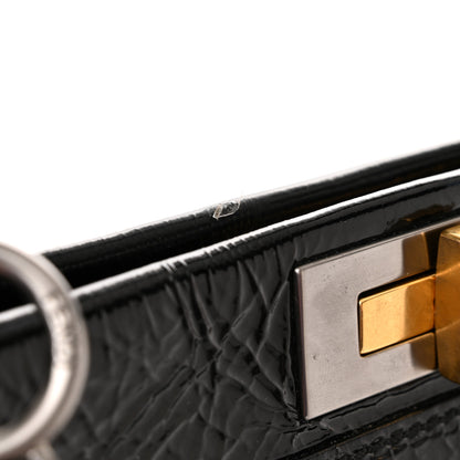 Fendi Patent Large Peekaboo Iconic Satchel Black 11 of 17