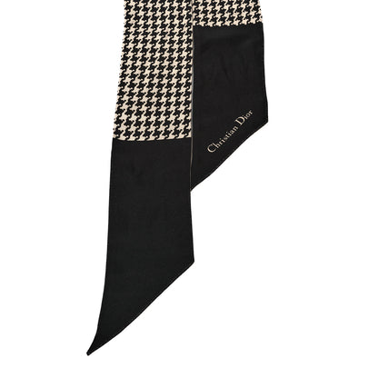 Christian Dior Silk 30 Montaigne Mitzah Scarf Black White 2 of 3