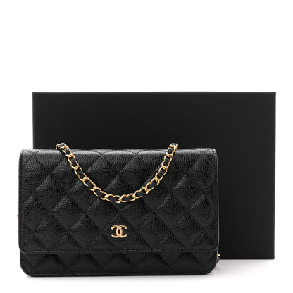 Chanel Caviar Quilted Wallet on Chain WOC Black 11 of 11