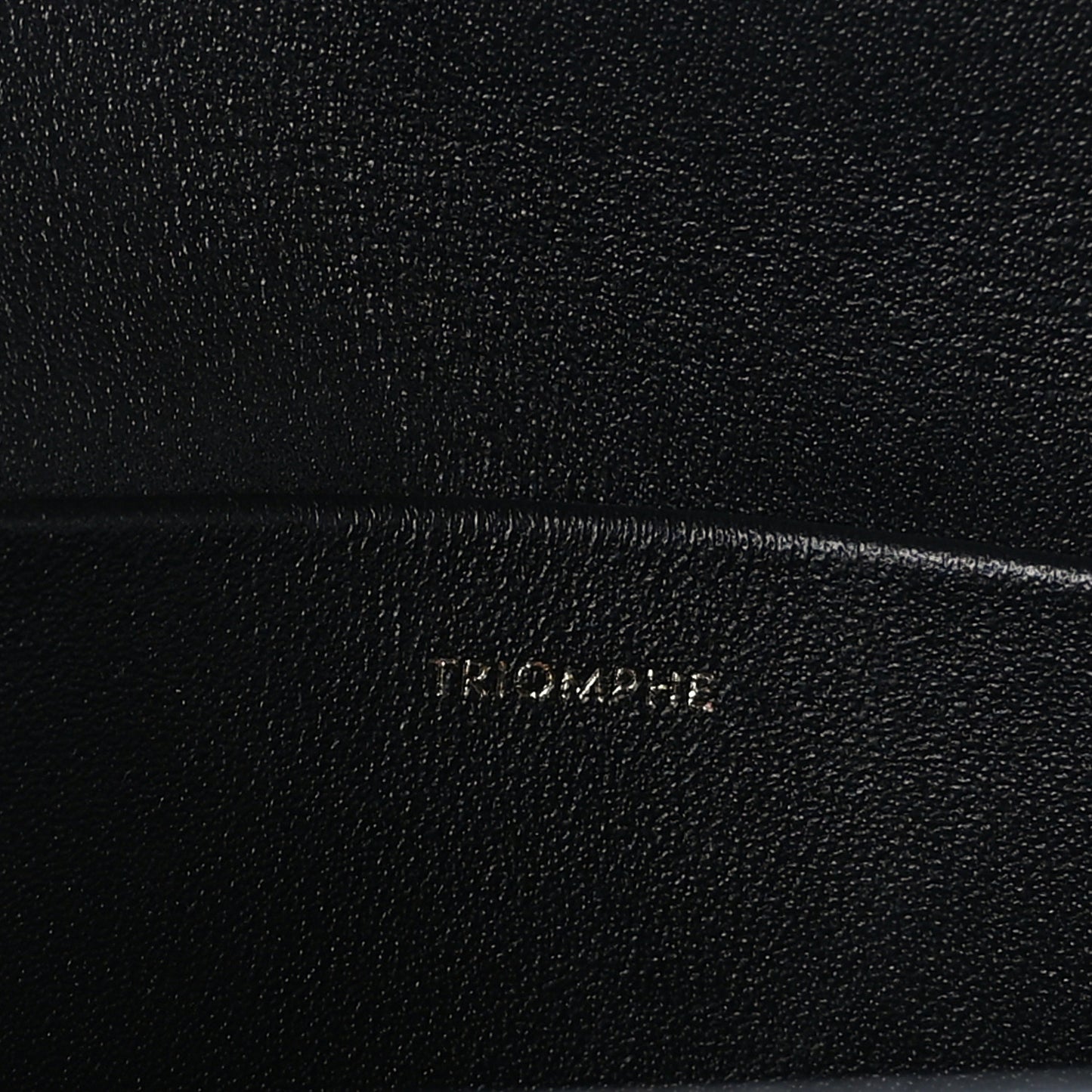 Shiny Calfskin Triomphe Chain Shoulder Bag Black