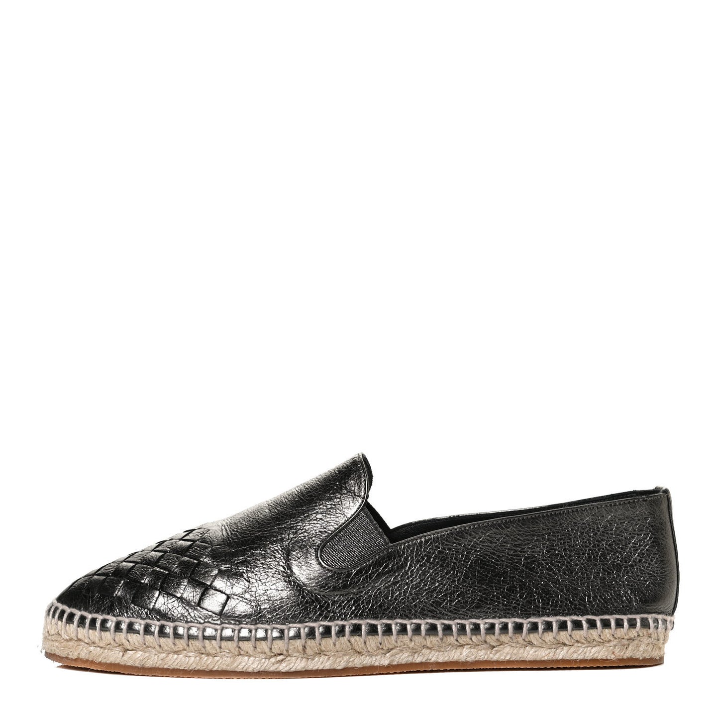Nappa Intrecciato Gala Espadrille 39 Argento Antique