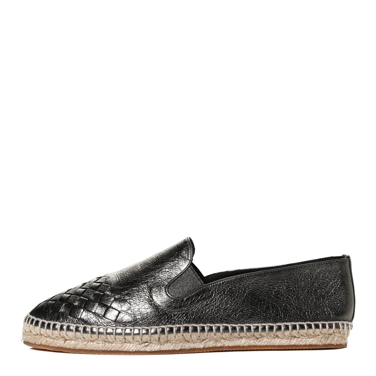Bottega Veneta Nappa Intrecciato Gala Espadrille 39 Argento Antique 1 of 11