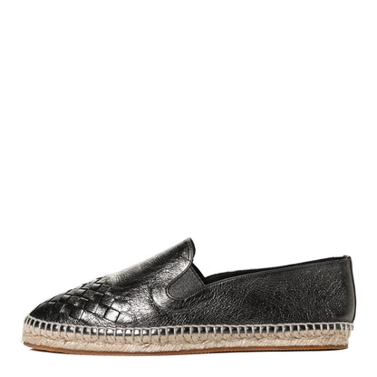 Bottega Veneta Nappa Intrecciato Gala Espadrille 39 Argento Antique 1 of 11