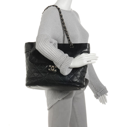 Chanel Calfskin Large Front Flap Tote Black 2 of 8