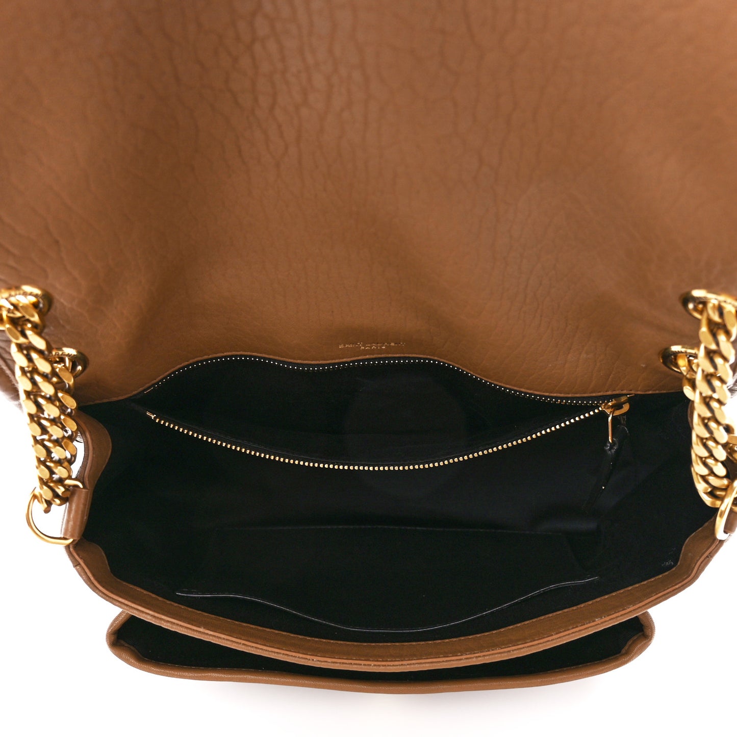 Grained Lambskin Monogram Medium Niki Chain Satchel Dark Cork