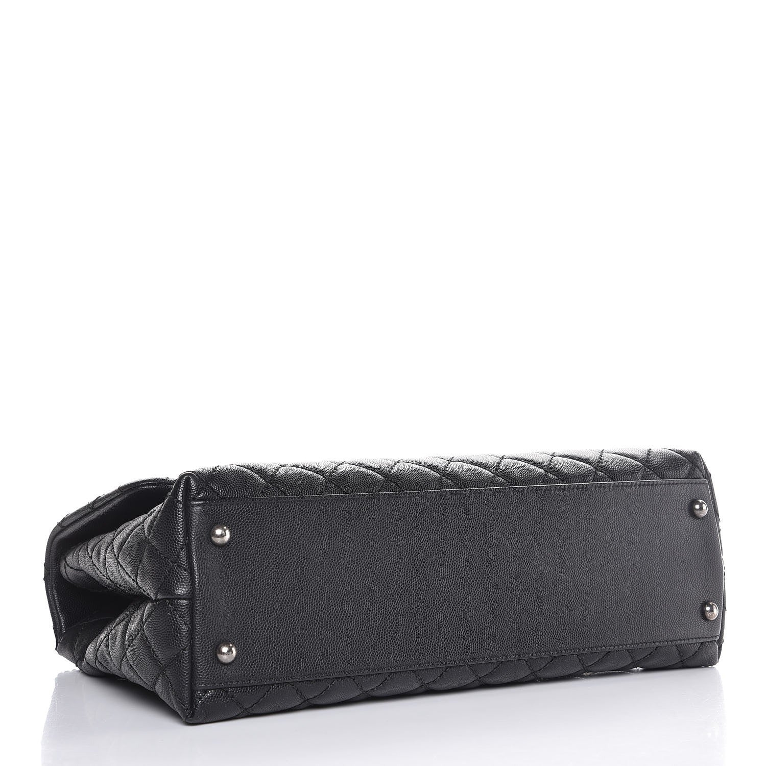 Chanel Caviar Lizard Quilted Medium Coco Handle Flap Black 4 of 7