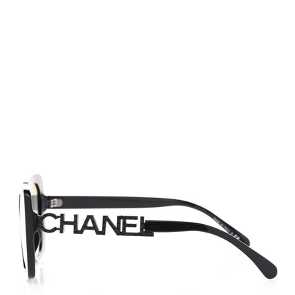 Chanel Acetate Strass Polarized Square Sunglasses 5422-B Black 3 of 8
