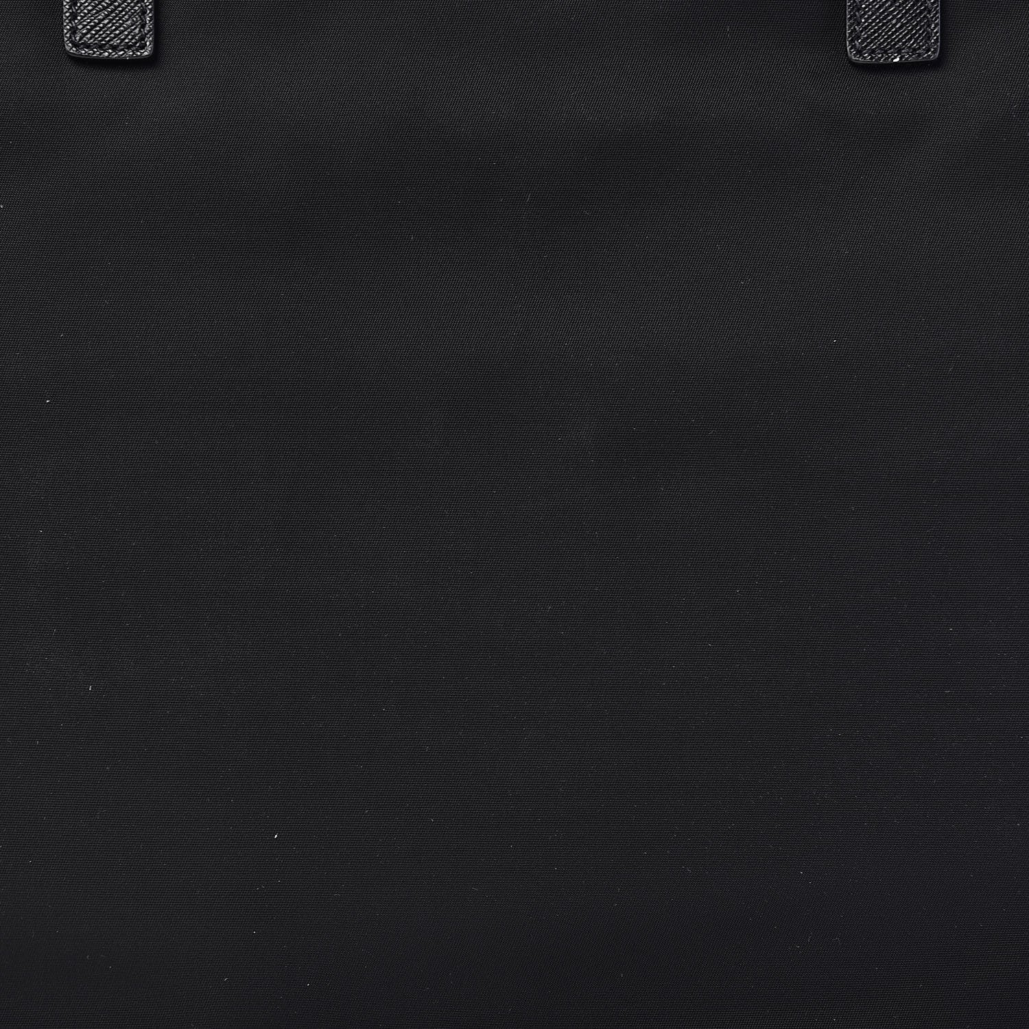 Prada Tessuto Nylon Saffiano Tote Black 8 of 11