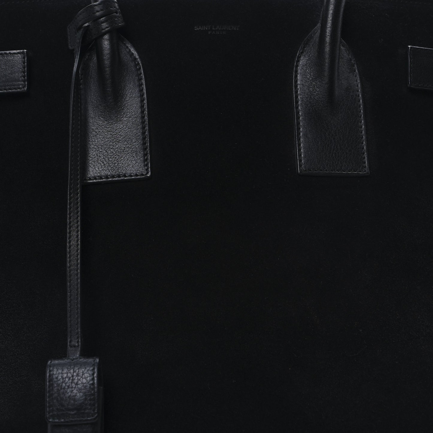 Suede Calfskin Large Sac De Jour Carryall Black