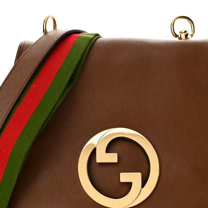 Gucci Roxy Calfskin Web Medium Blondie Shoulder Flap Bag Cuir 8 of 12