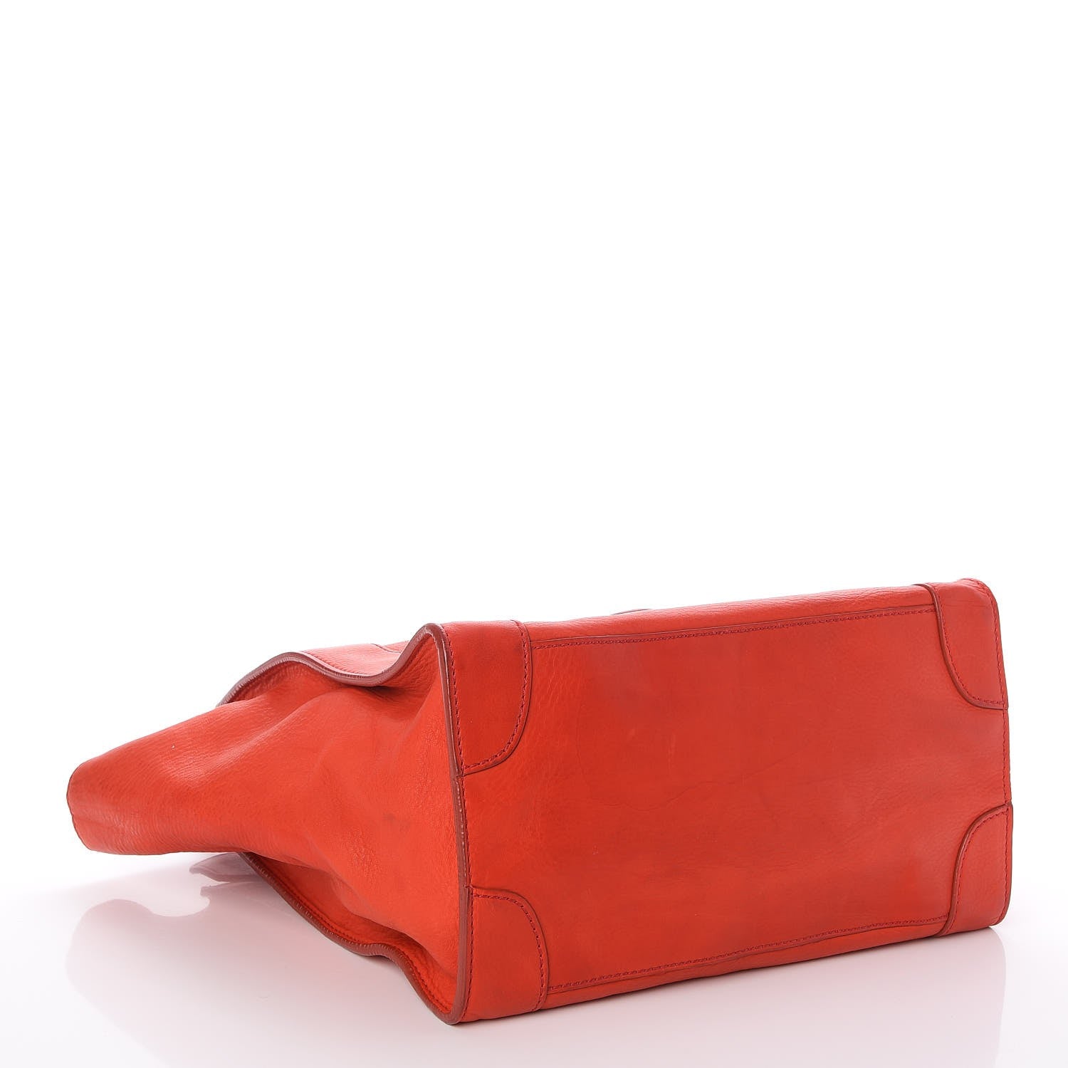 Celine Pebbled Calfskin Mini Luggage Red 4 of 9