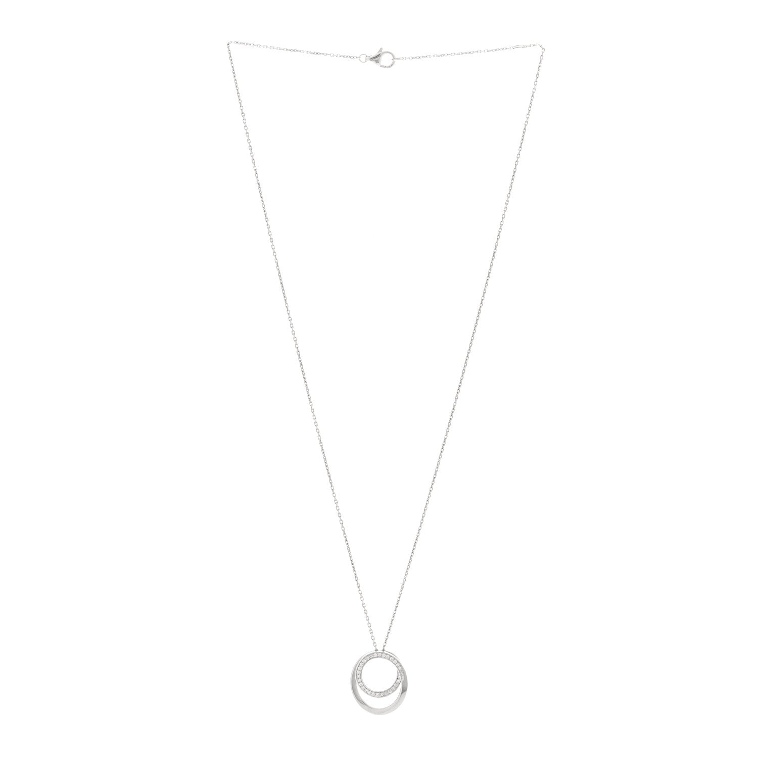 Cartier 18K White Gold Diamond Etincelle De Cartier Pendant Necklace 3 of 5
