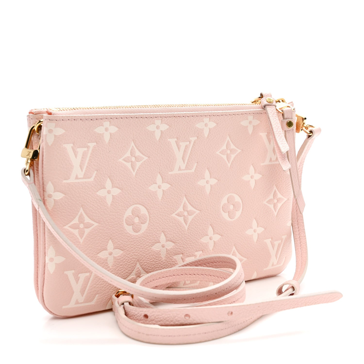 Louis Vuitton Empreinte Monogram Double Zip Pochette Rose 3 of 11