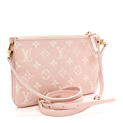 Louis Vuitton Empreinte Monogram Double Zip Pochette Rose 3 of 11