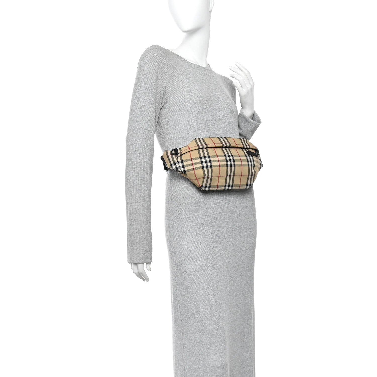 Burberry Nylon Vintage Check Medium Sonny Bum Bag Archive Beige Black 2 of 9