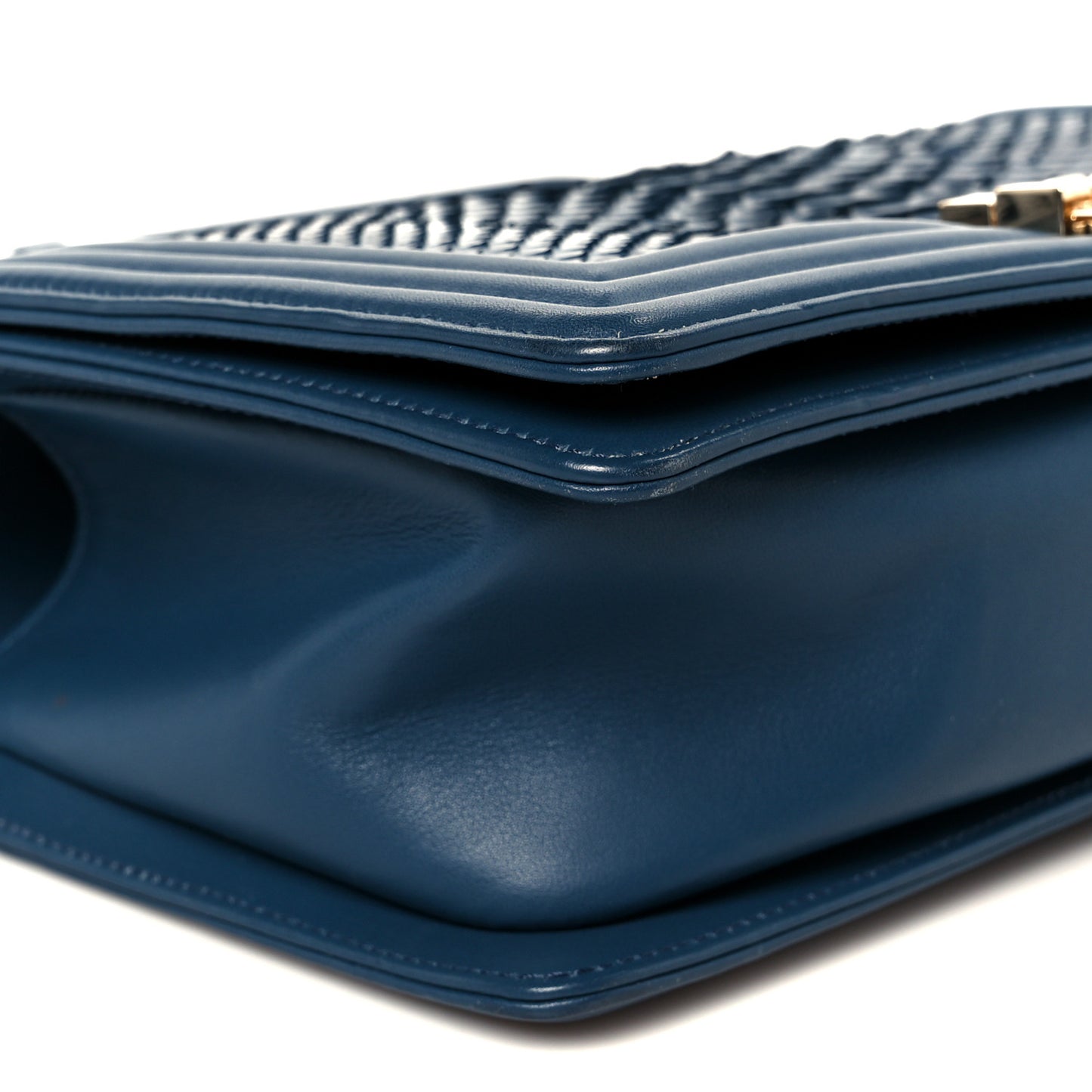 Snakeskin Medium Boy Flap Blue