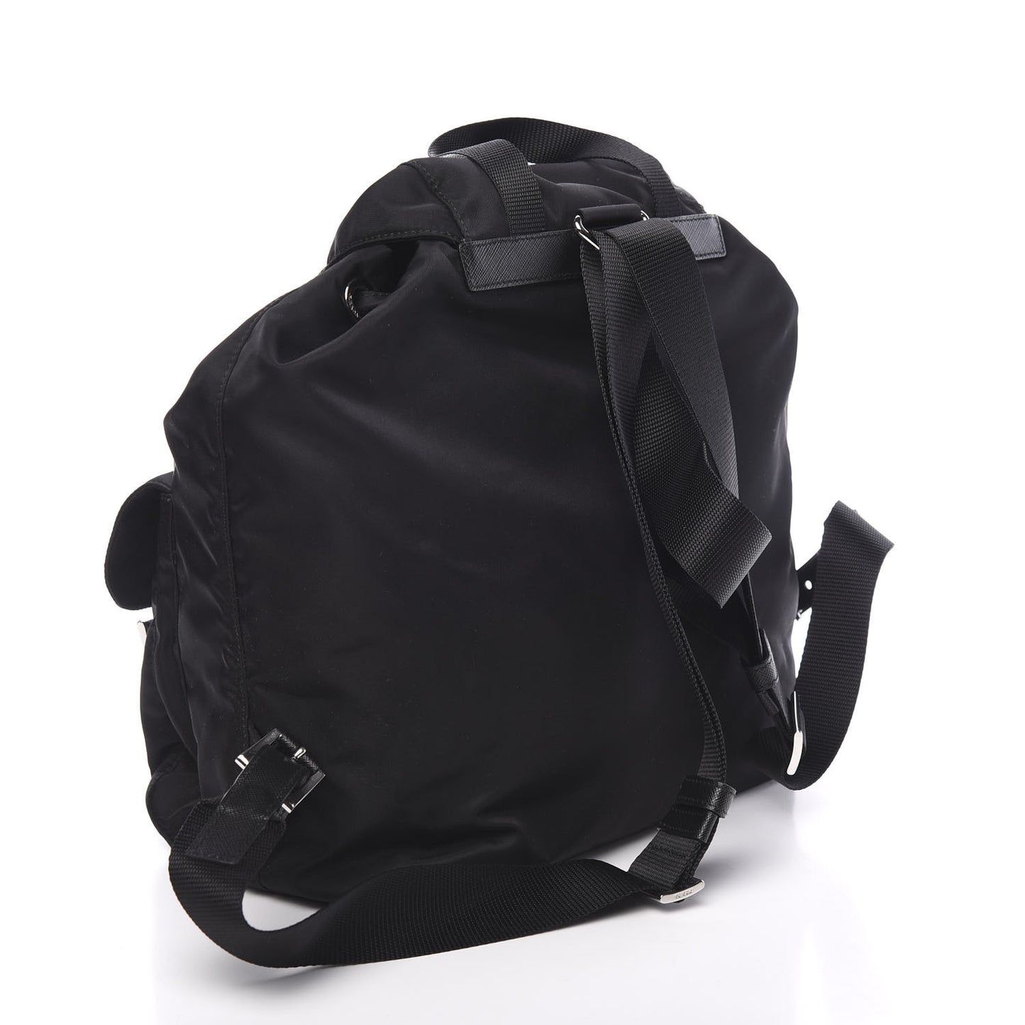 Tessuto Nylon Saffiano Medium Backpack Black
