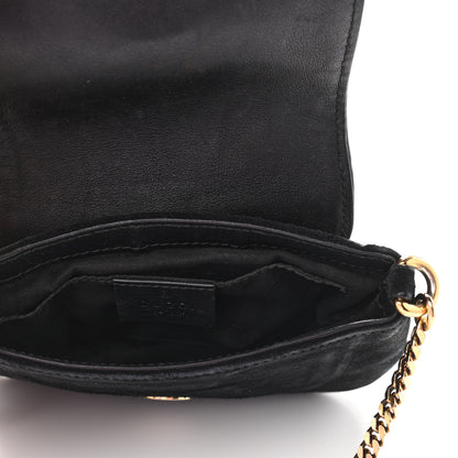Gucci Suede Small 1973 Chain Shoulder Bag Black 9 of 13