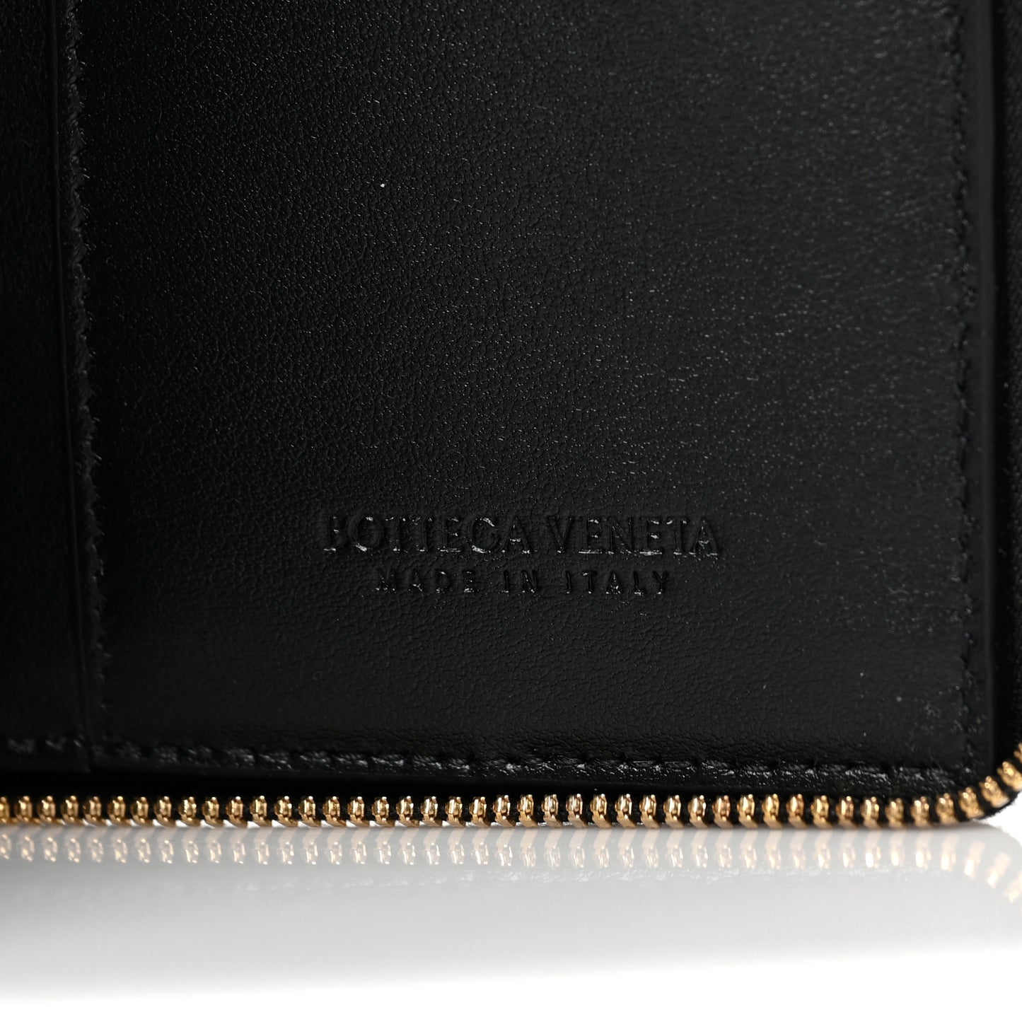 Nappa Maxi Intrecciato Zip Around Wallet Black