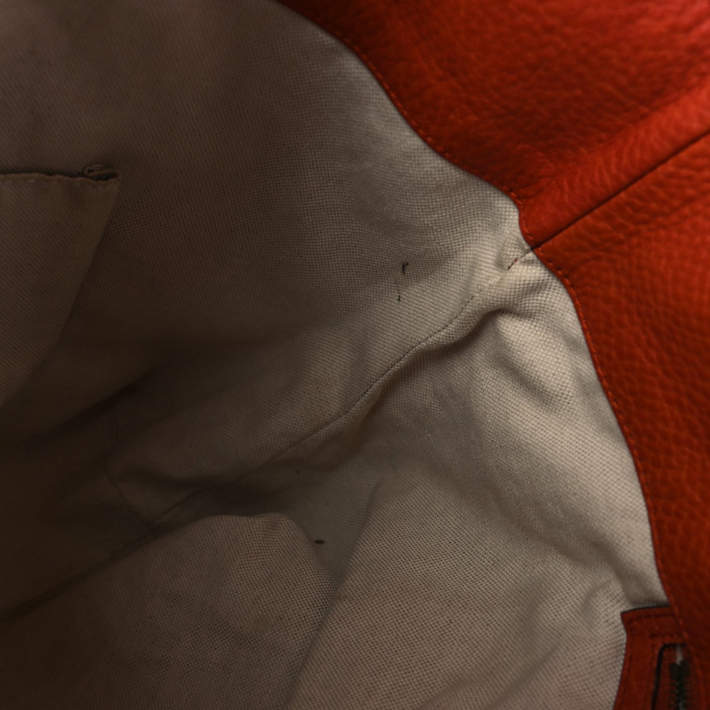 Calfskin Medium Laidback Crafty Tote Orange