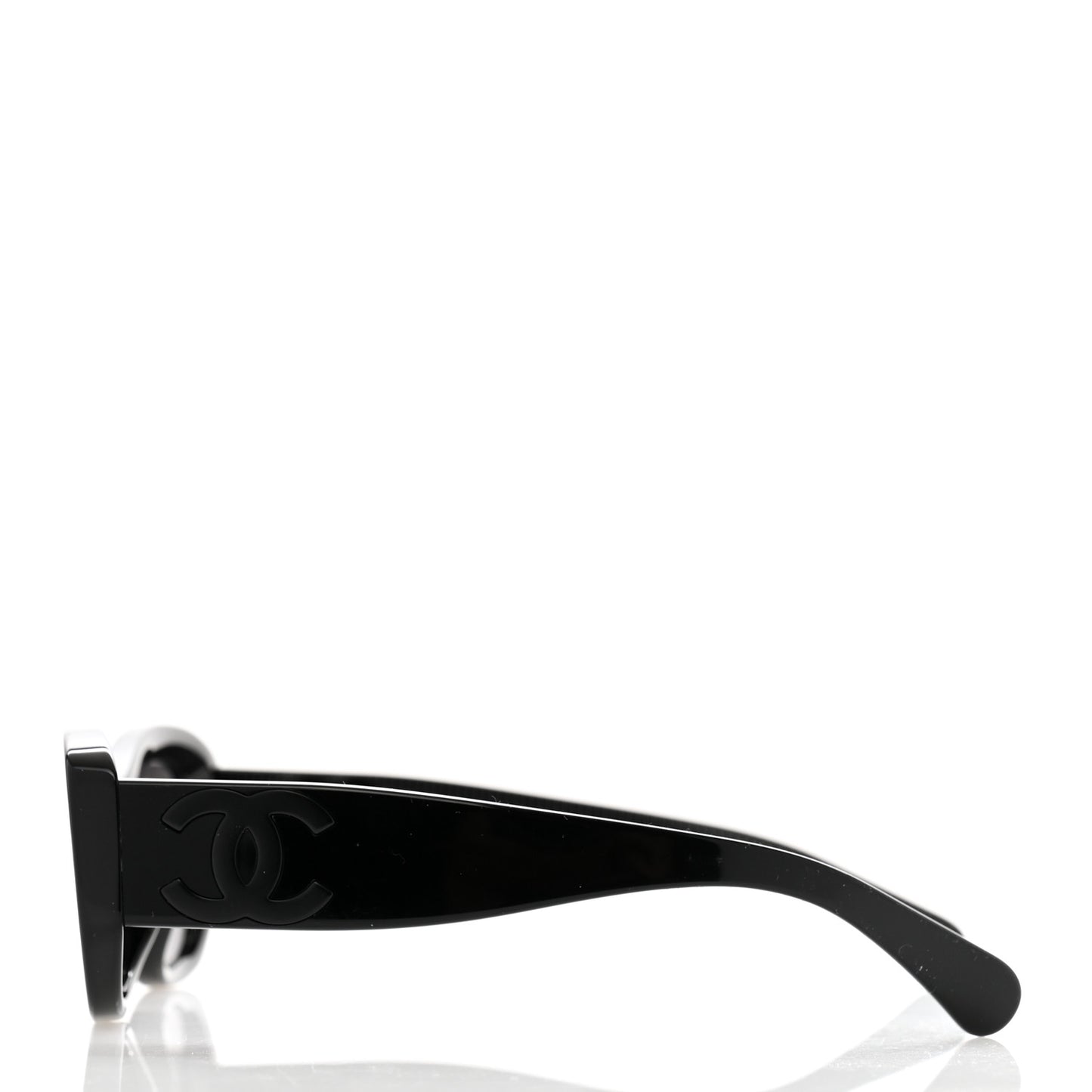 Acetate Rectangle Sunglasses 5493-A Black
