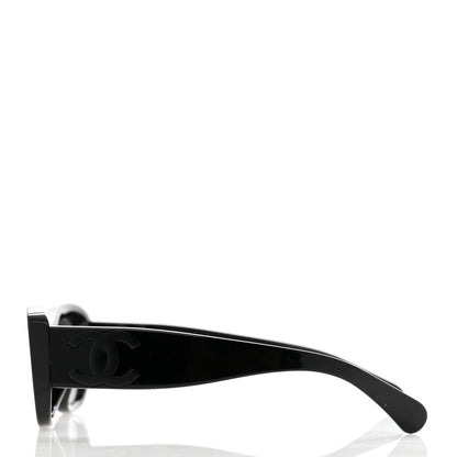 Chanel Acetate Rectangle Sunglasses 5493-A Black 3 of 7