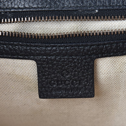 Gucci Calfskin Small GG Marmont Top Handle Bag Black 6 of 11