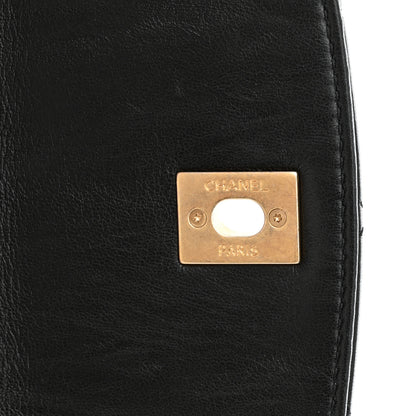 Chanel Crumpled Lambskin Quilted Mini CC Links Top Handle Flap Black 6 of 11