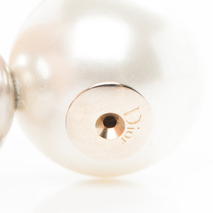 Christian Dior Pearl Mise En Dior Tri Double Tribal Earrings 4 of 5