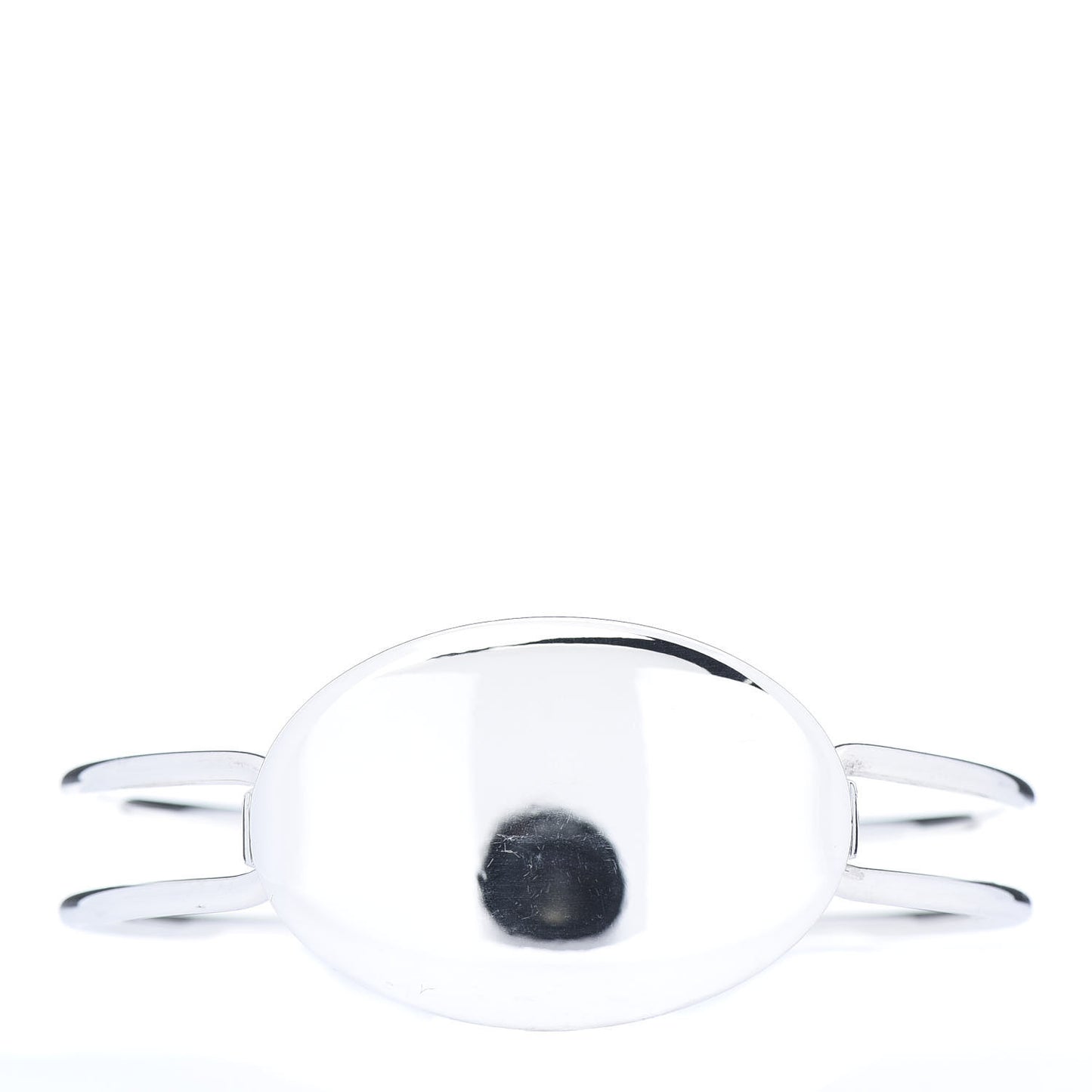 Sterling Silver Oval ID Tag Wire Cuff Bangle Bracelet