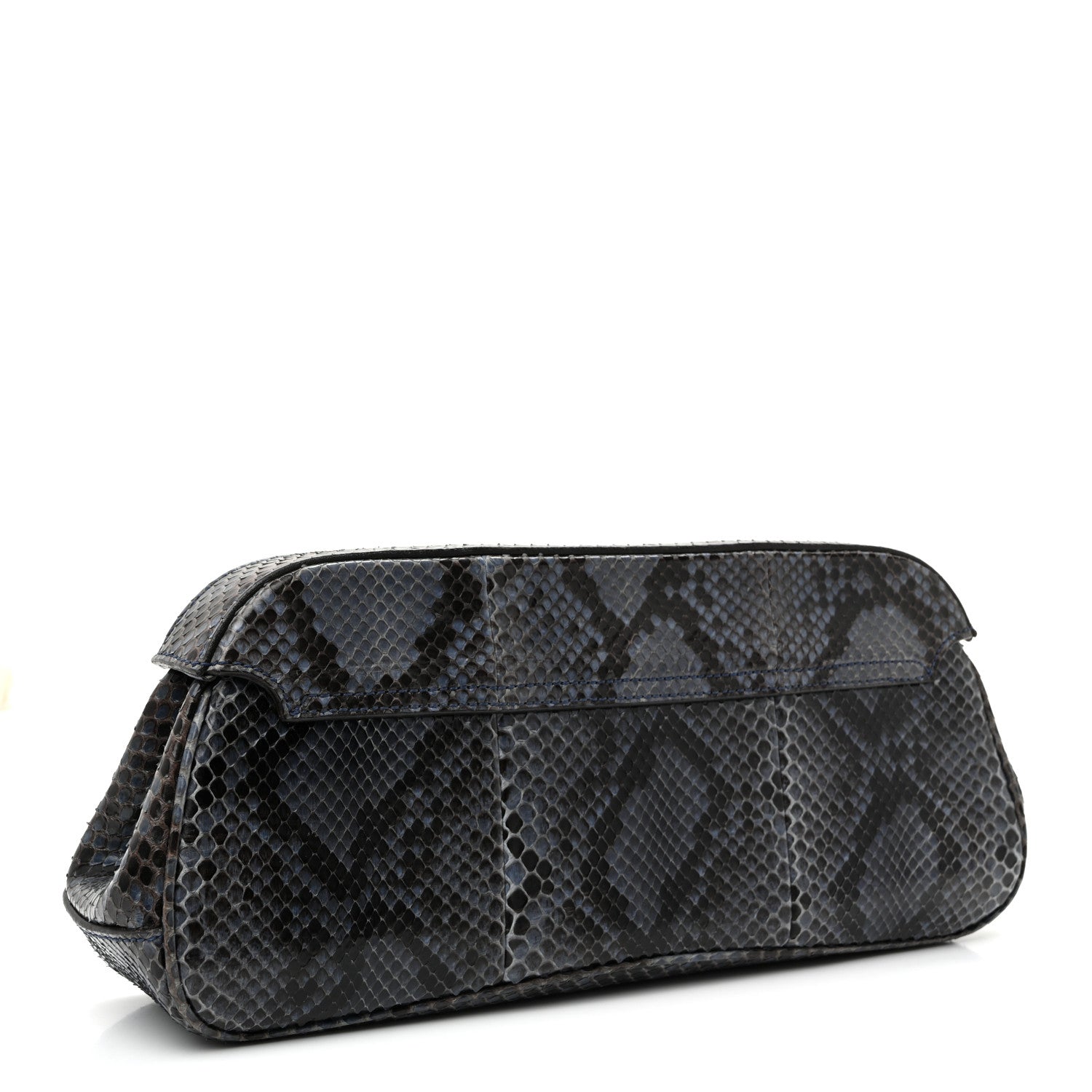 Gucci Python Lady Lock Clutch Blue 3 of 13