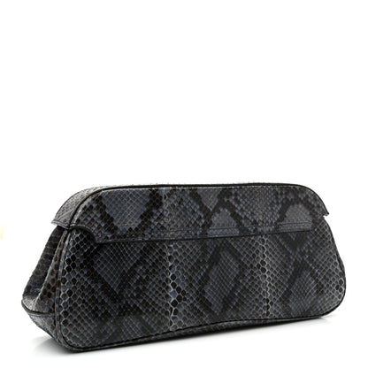 Gucci Python Lady Lock Clutch Blue 3 of 13