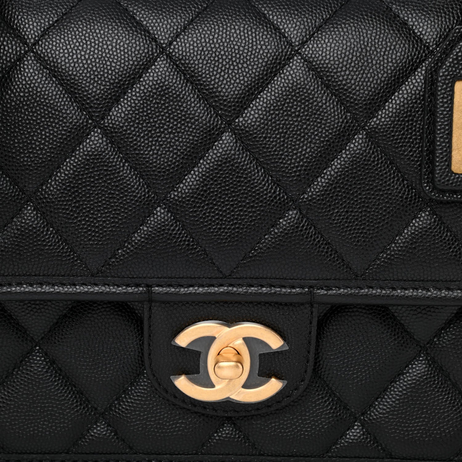 Chanel Caviar Quilted School Memory Small Top Handle Flap Black 8 of 11