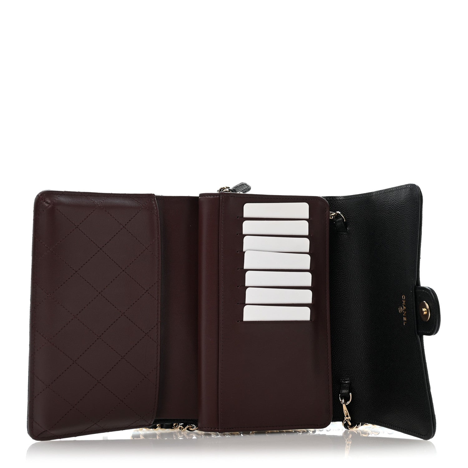 Chanel Caviar Quilted Compact Wallet On Chain WOC Black 6 of 13