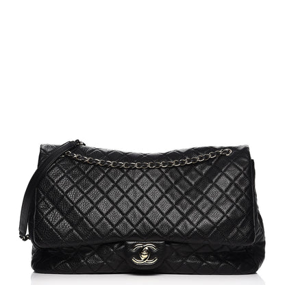 Chanel Calfskin Quilted XXL Travel Flap Bag Black 1 of 12