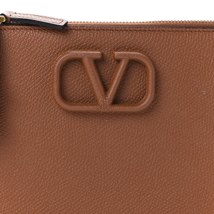 Valentino Garavani Grainy Calfskin VSling Pouch Saddle Brown 6 of 7