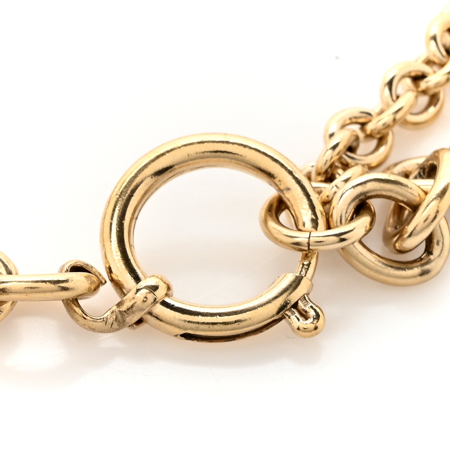 Medallion CC Chain Belt Gold