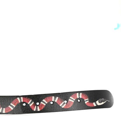 Gucci Shangai Calfskin Kingsnake 35mm Belt 100 40 Black Multicolor 9 of 9