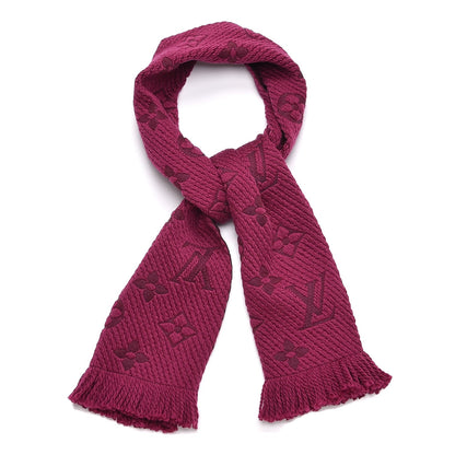 Louis Vuitton Wool Silk Logomania Scarf Cherry 1 of 4