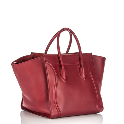 Celine Supple Calfskin Medium Phantom Luggage Red 3 of 8