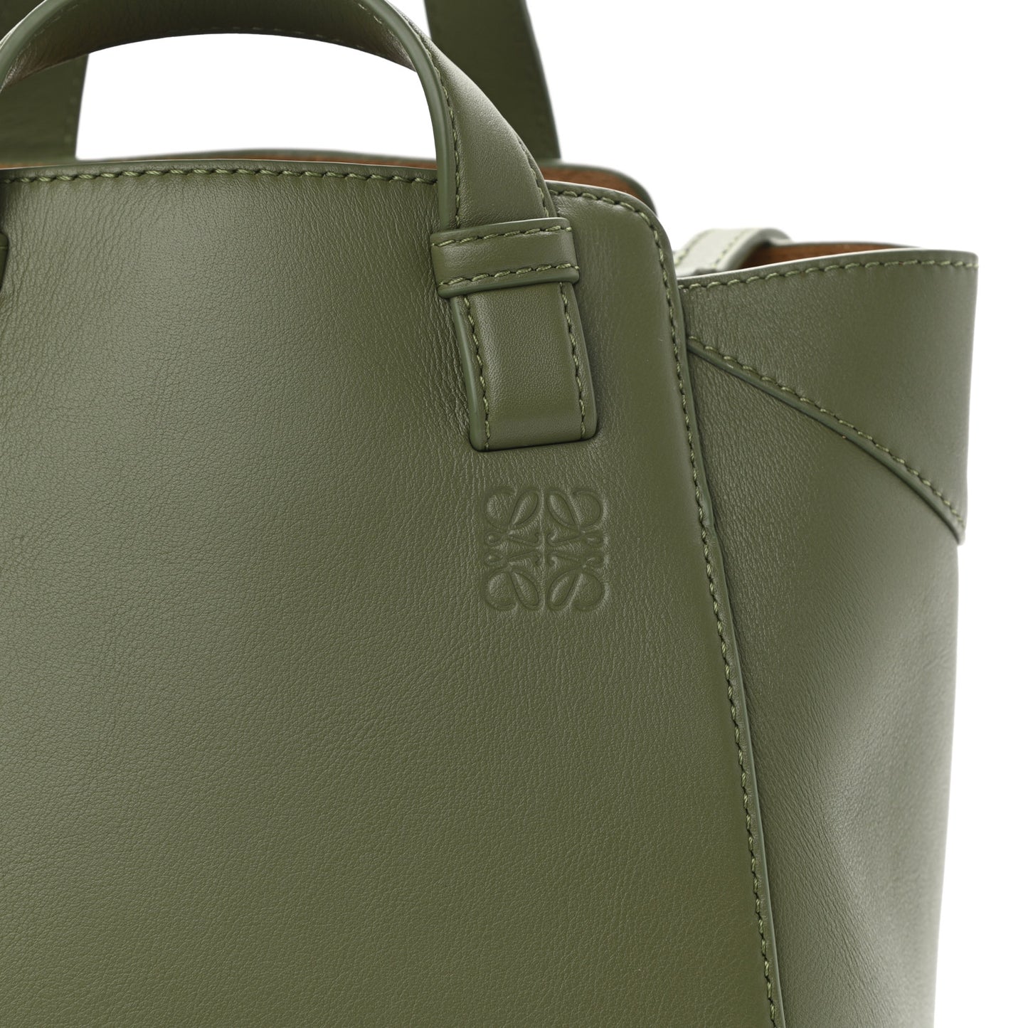 Calfskin Small Hammock Nugget Shoulder Bag Avocado Green