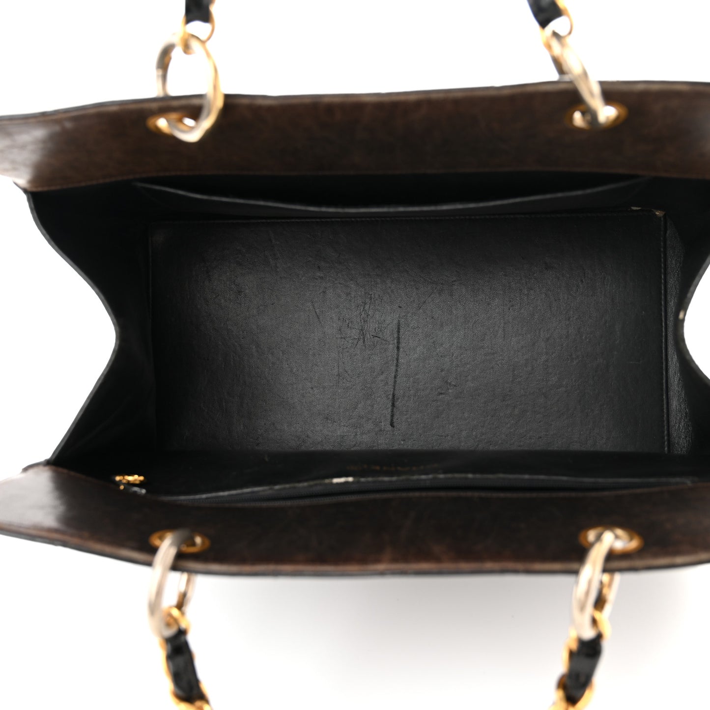 Patent Quilted Grand Shopping Tote GST Black