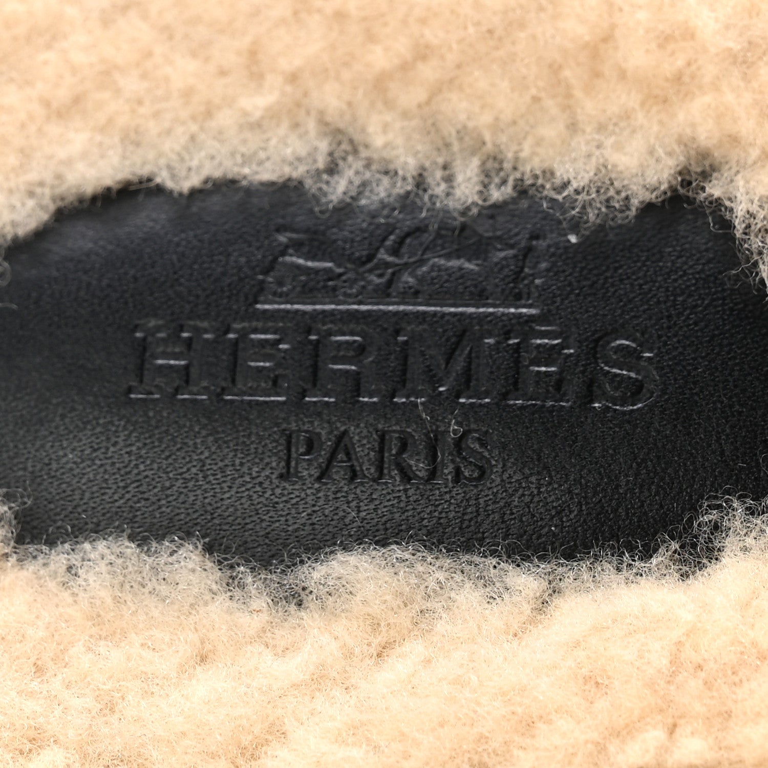 Hermes Shearling Calfskin Womens Oz Mules 40.5 Naturel Black 8 of 11