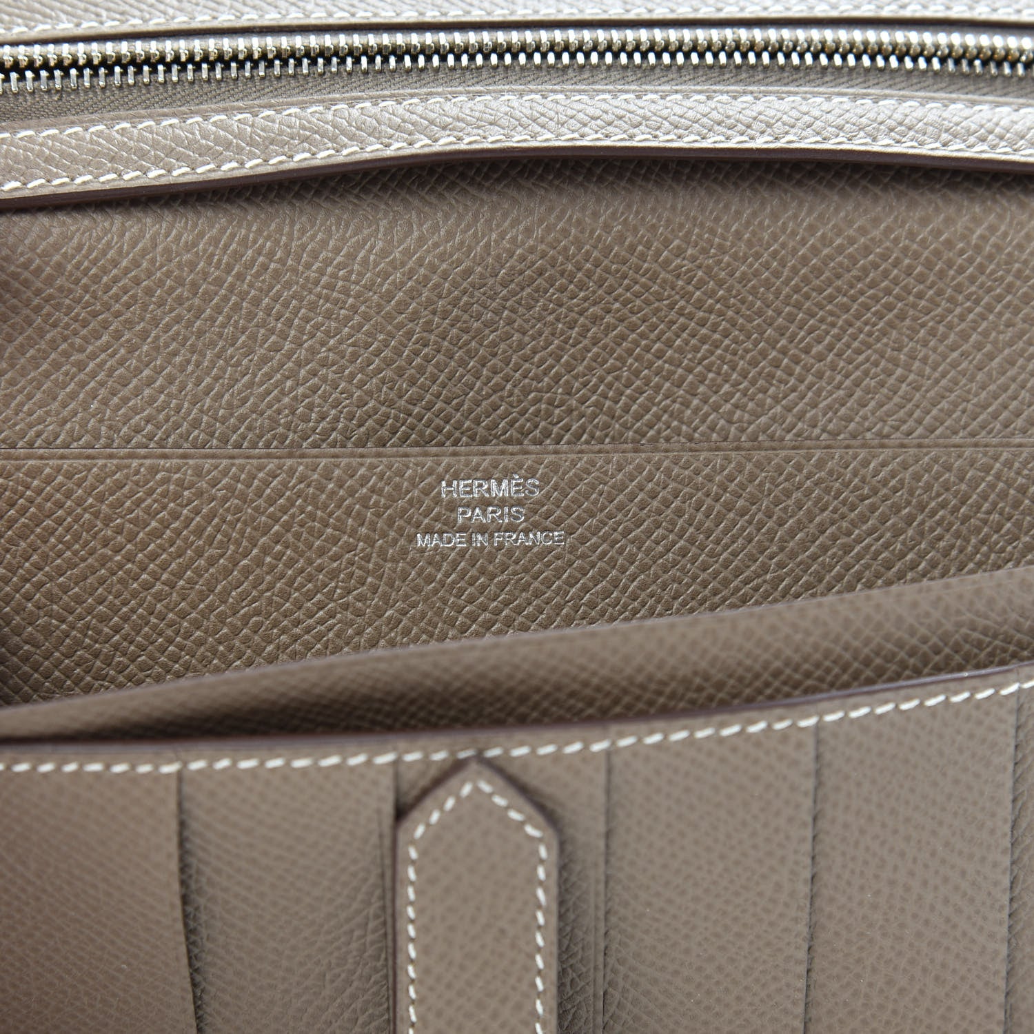 Hermes Epsom Bearn Gusset Wallet Etoupe 6 of 8